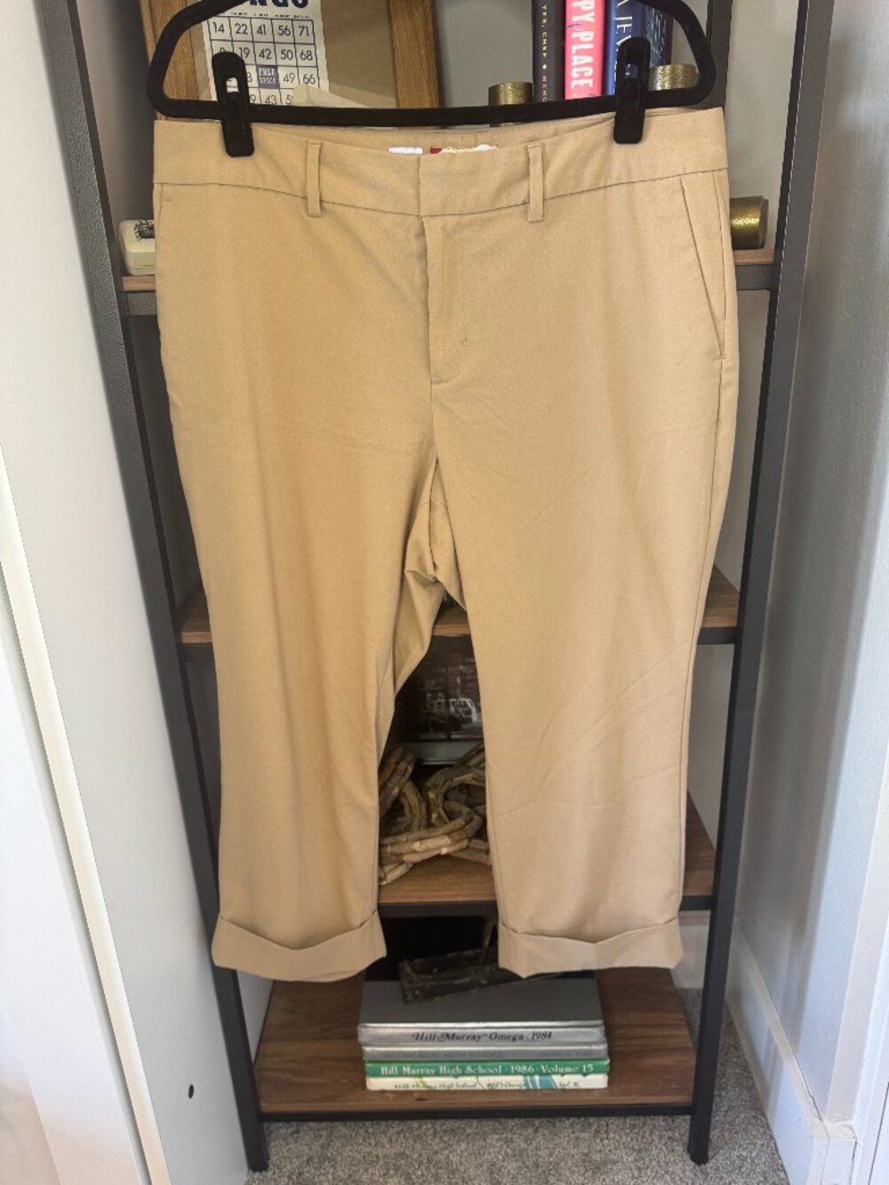 Gap Tan Cropped Stretch "Favorite Trouser" w/Cuff - Size 14